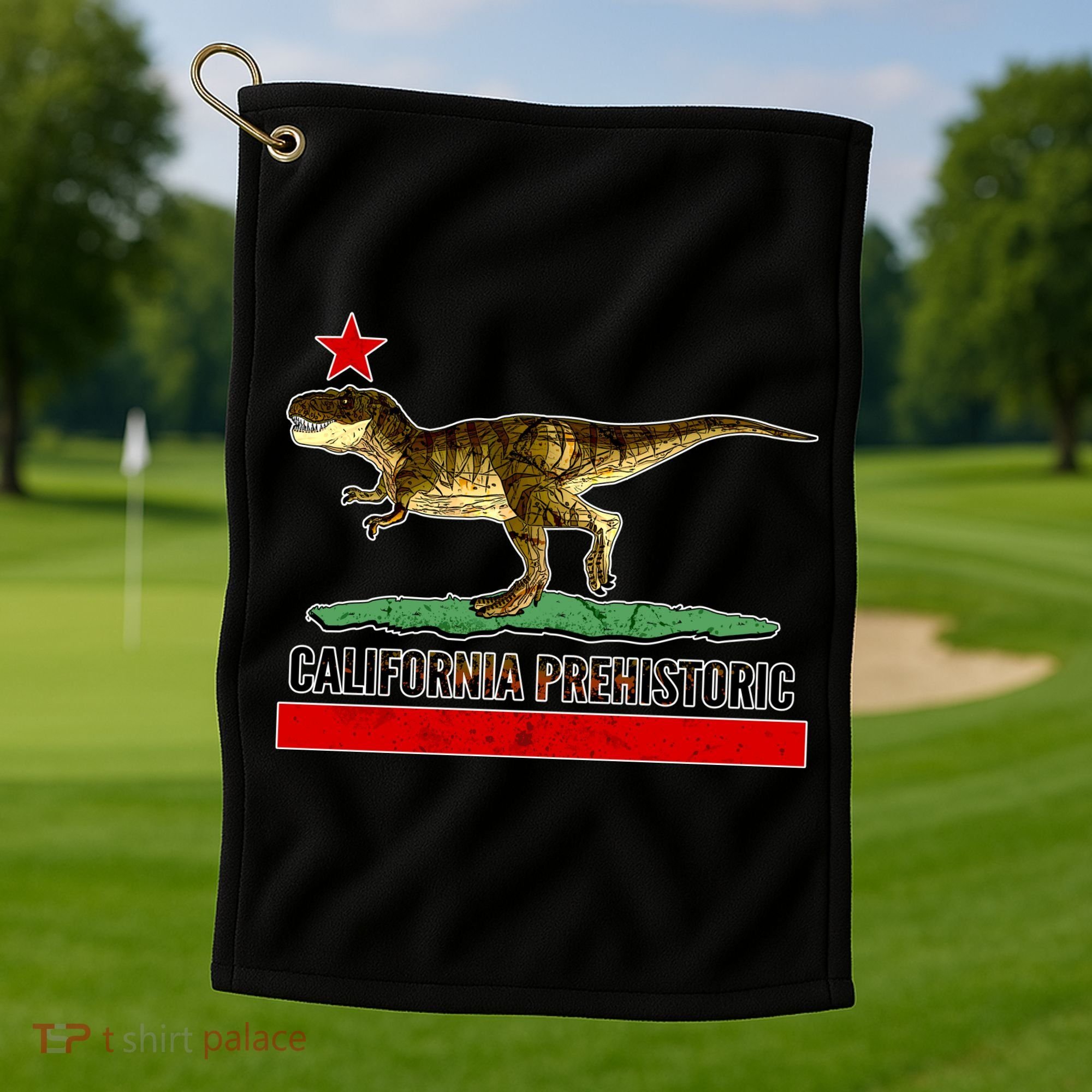 California Republic Prehistoric T-Rex Golf Towel