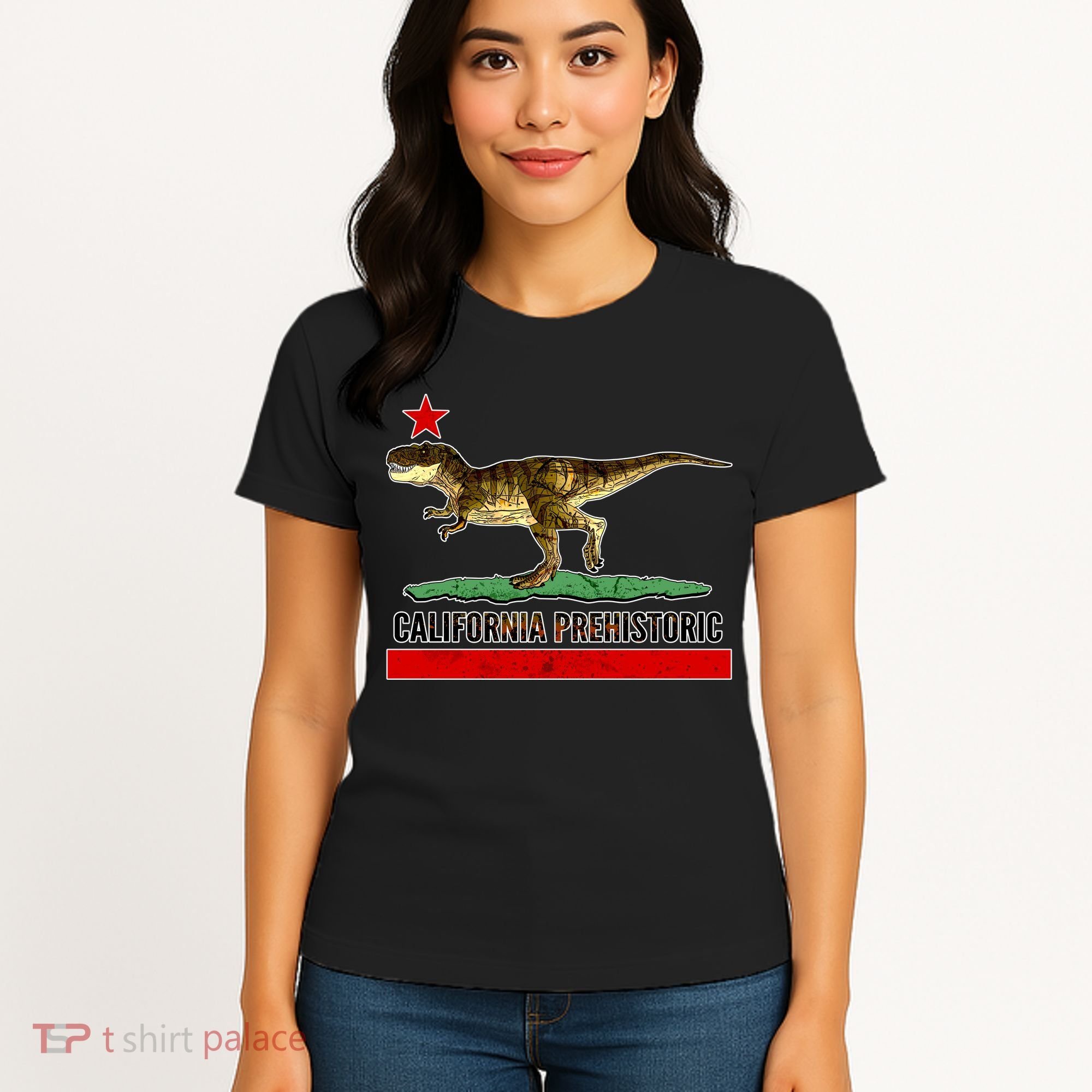 California Republic Prehistoric T-Rex Women's T-Shirt