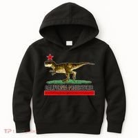 California Republic Prehistoric T-Rex Kids Hoodie thumb 0