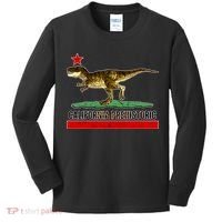 California Republic Prehistoric T-Rex Kids Long Sleeve Shirt thumb 0