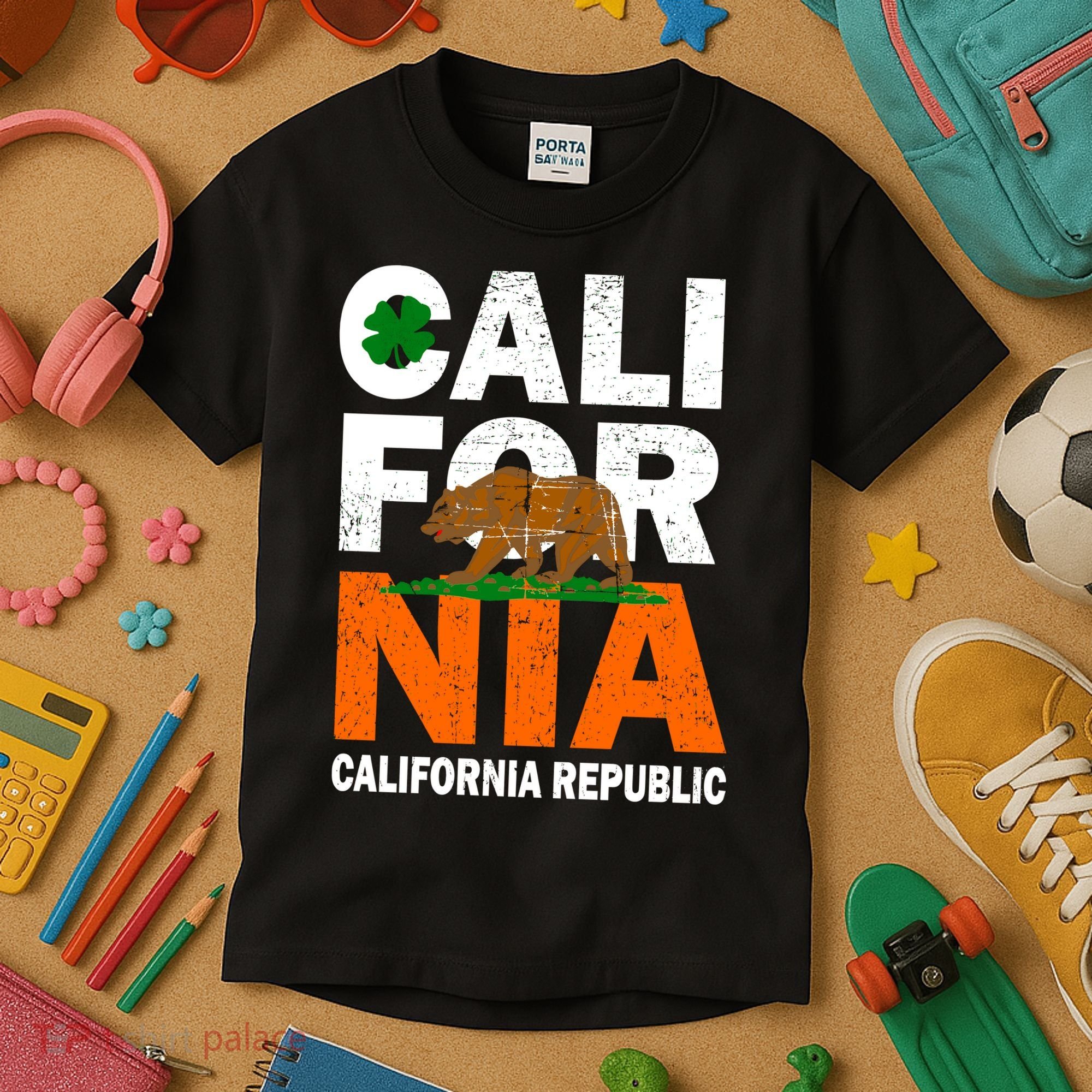 California Republic St. Patrick's Day Irish Kids T-Shirt