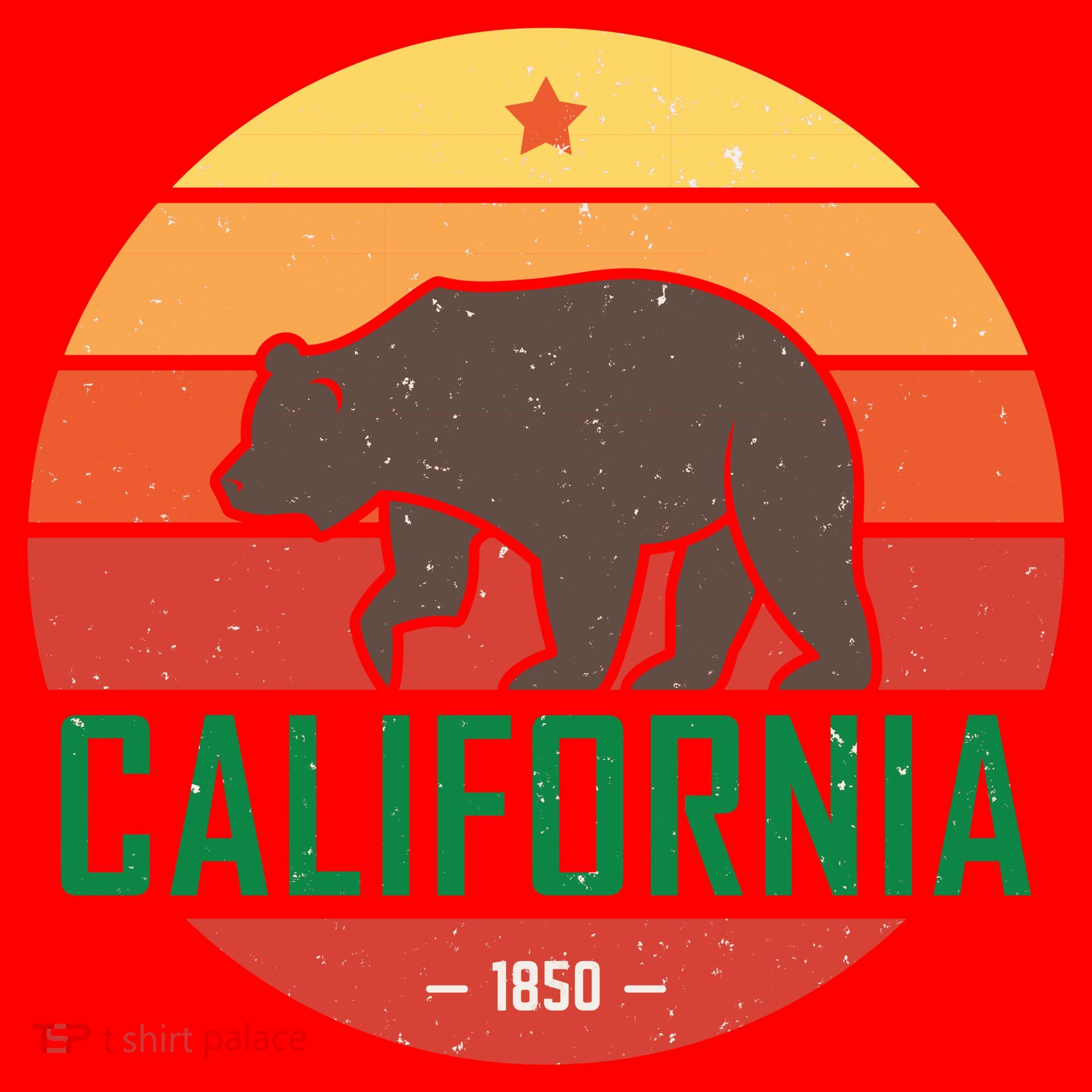 California Retro Circle Santa Hat