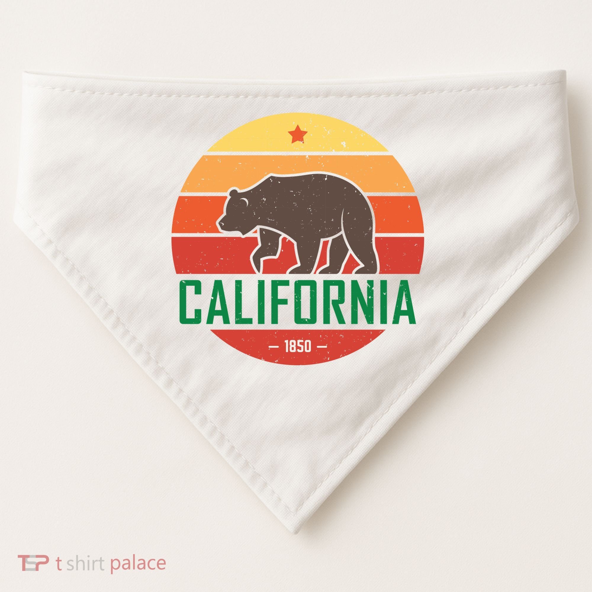 California Retro Circle USA-Made Doggie Bandana