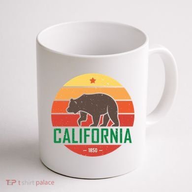California Retro Circle Coffee Mug back