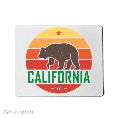 California Retro Circle Mousepad