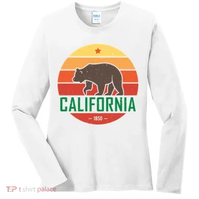 California Retro Circle Women's Long Sleeve Shirt