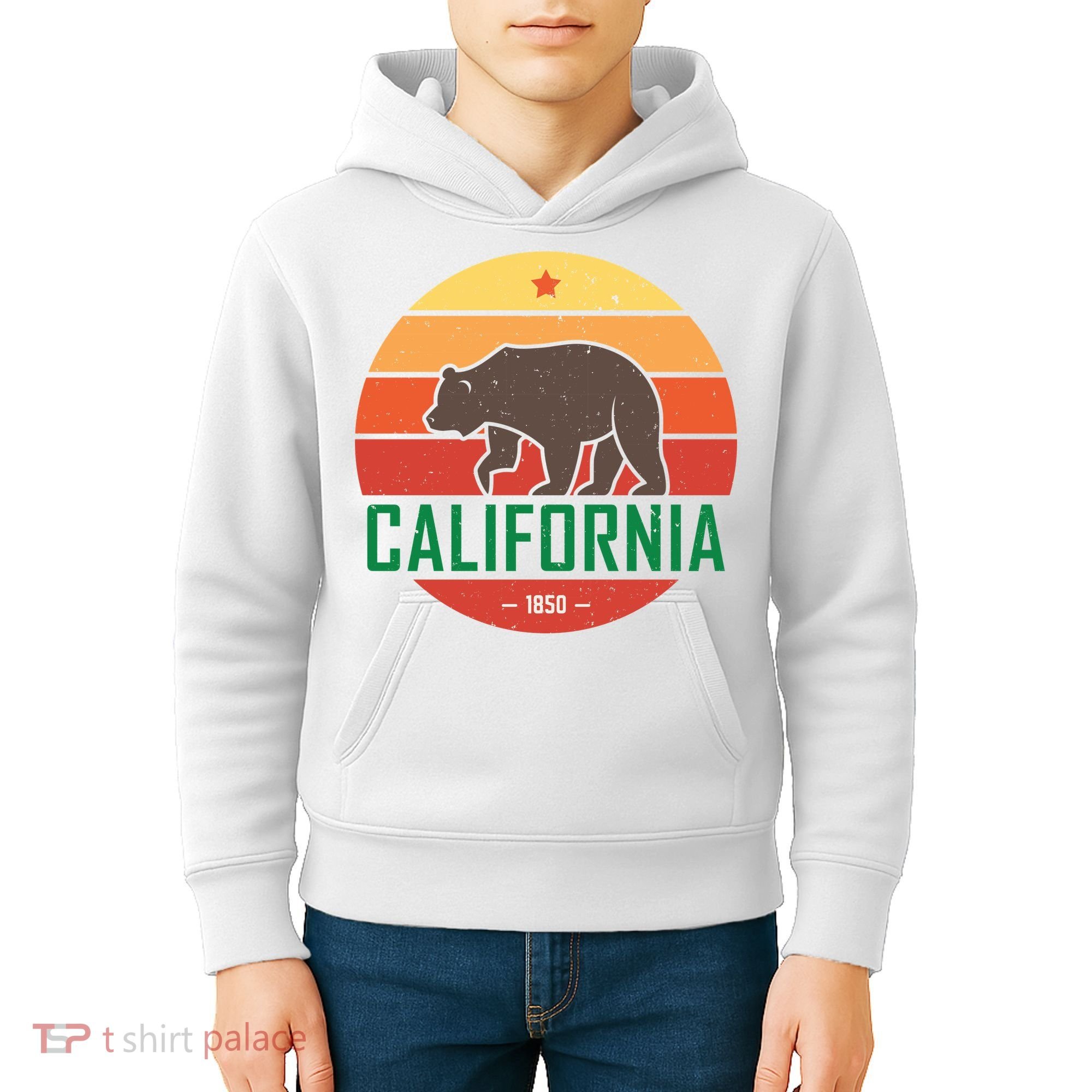 California Retro Circle Kids Hoodie