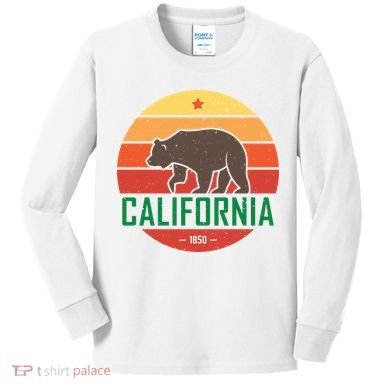 California Retro Circle Kids Long Sleeve Shirt