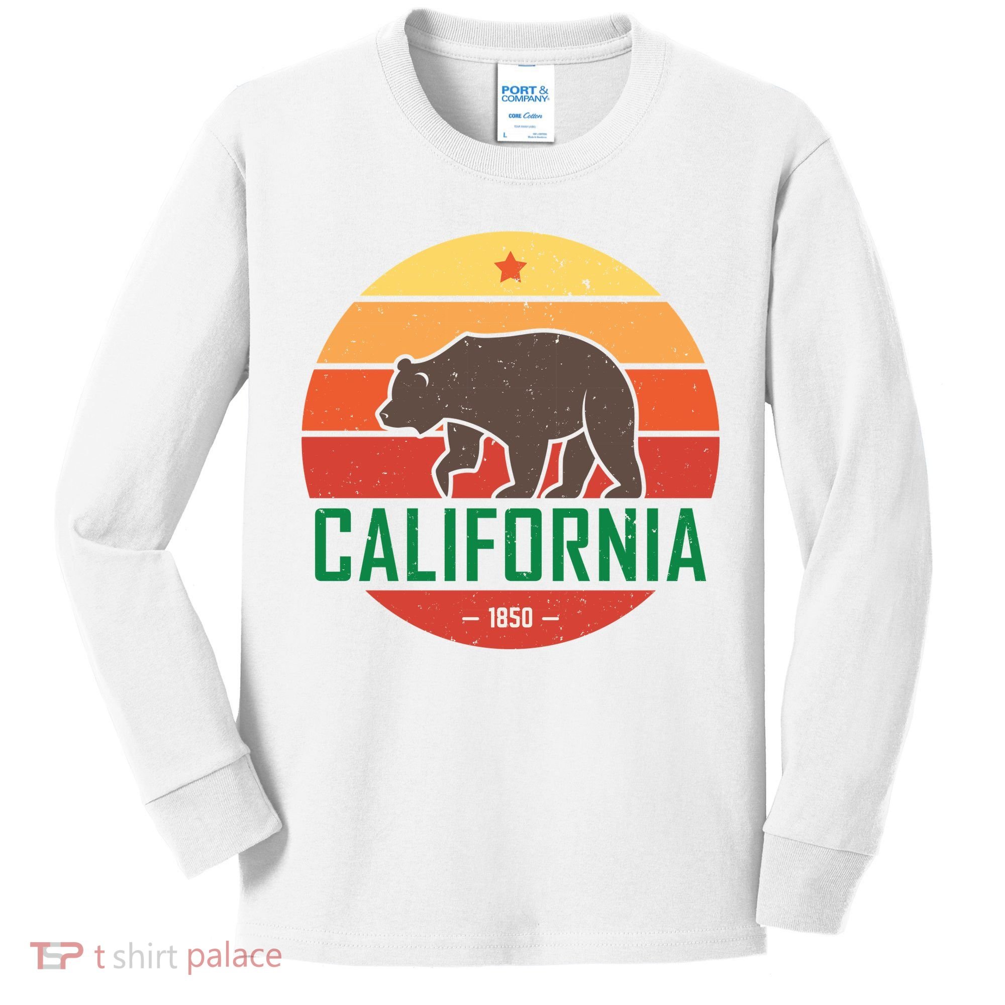 California Retro Circle Kids Long Sleeve Shirt
