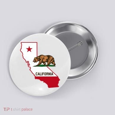 California State Bear Flag Button