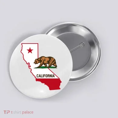 California State Bear Flag Button