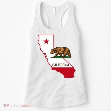 California State Bear Flag Women's Tank Top