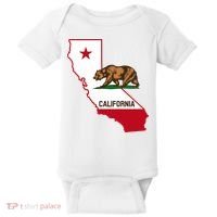 California State Bear Flag Baby Bodysuit thumb 0