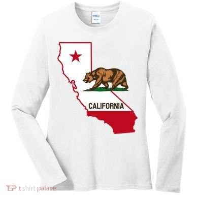 California State Bear Flag Women's Long Sleeve Shirt