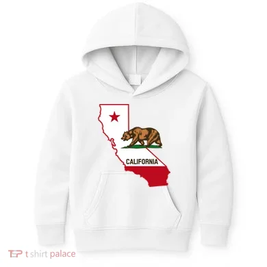 California State Bear Flag Kids Hoodie