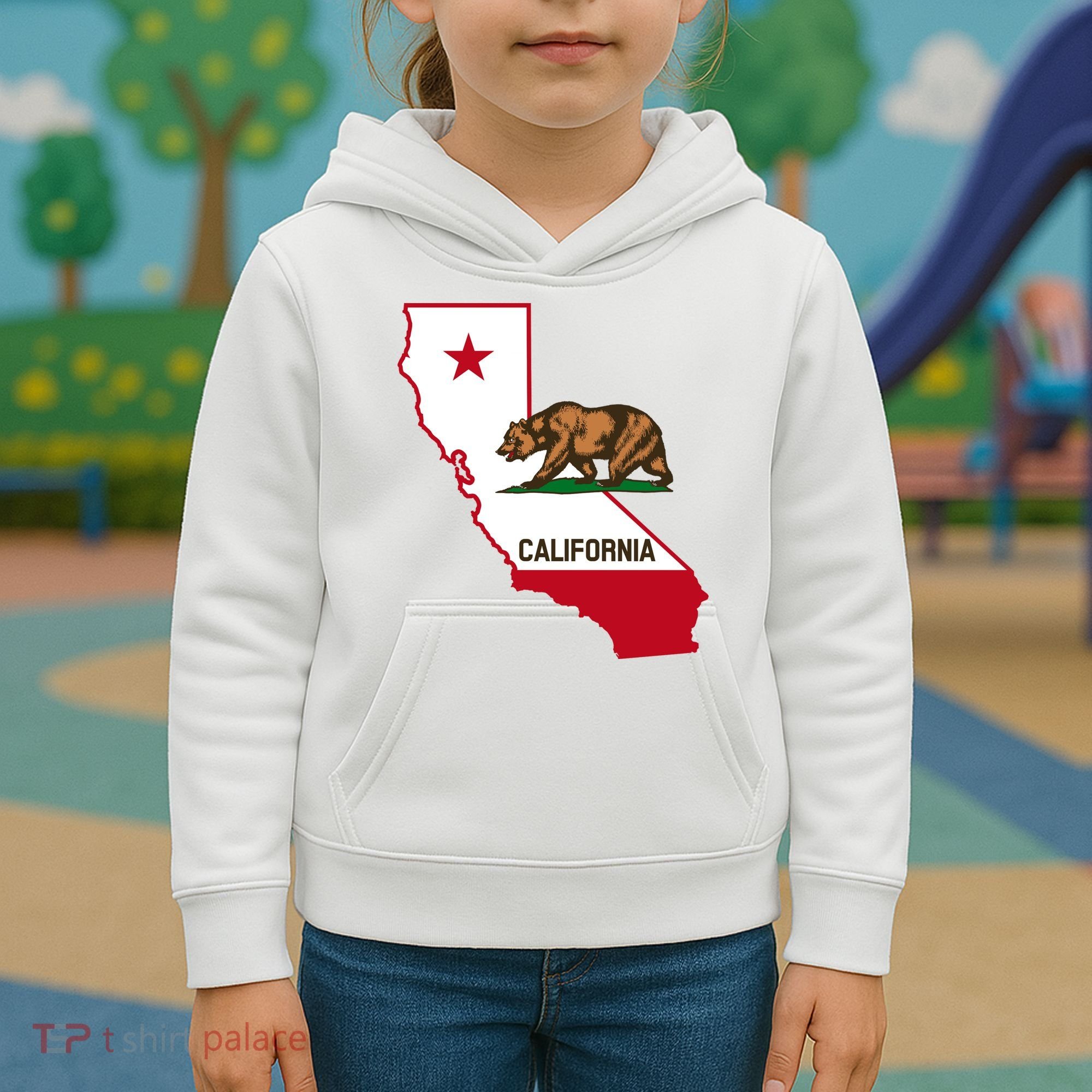 California State Bear Flag Kids Hoodie