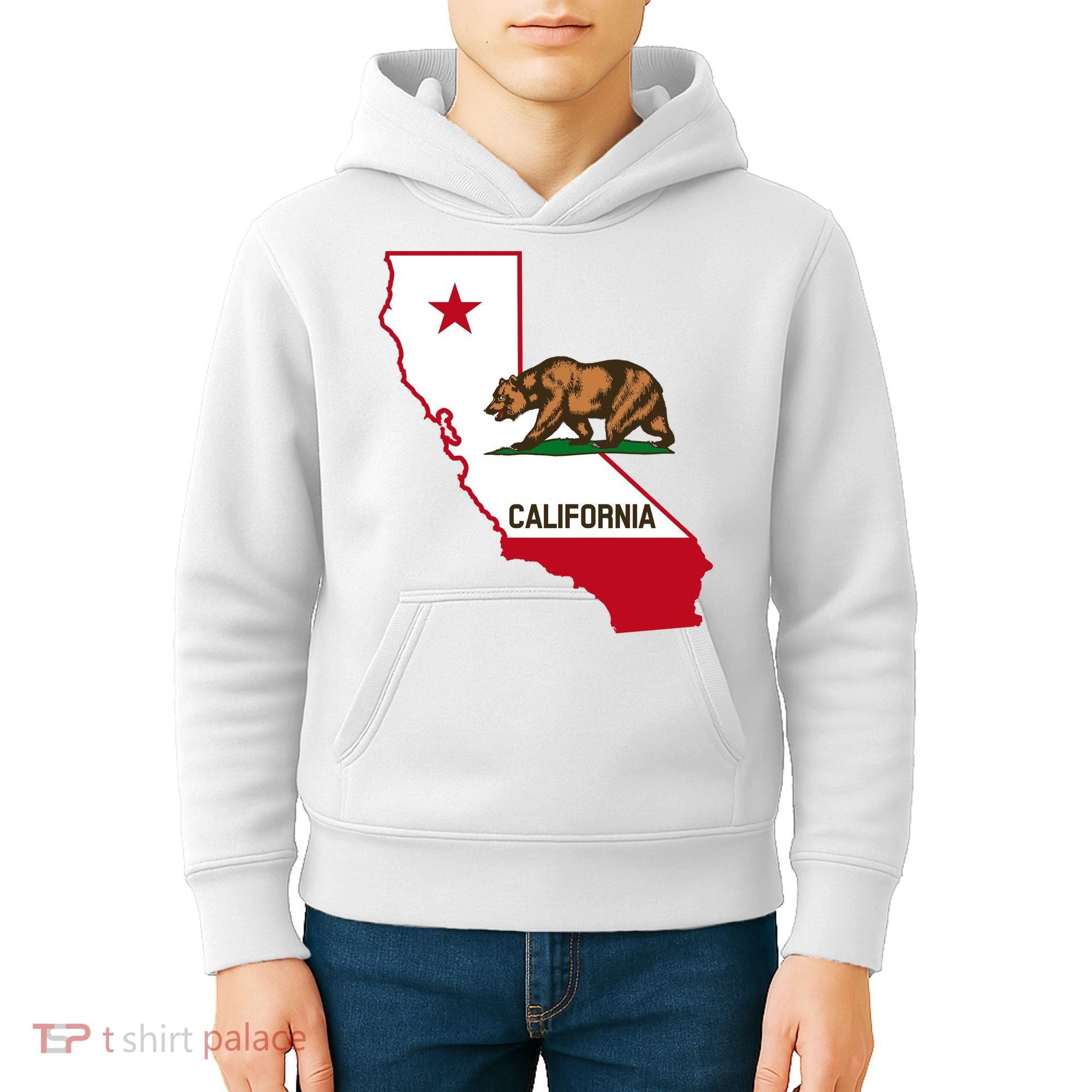 California State Bear Flag Kids Hoodie