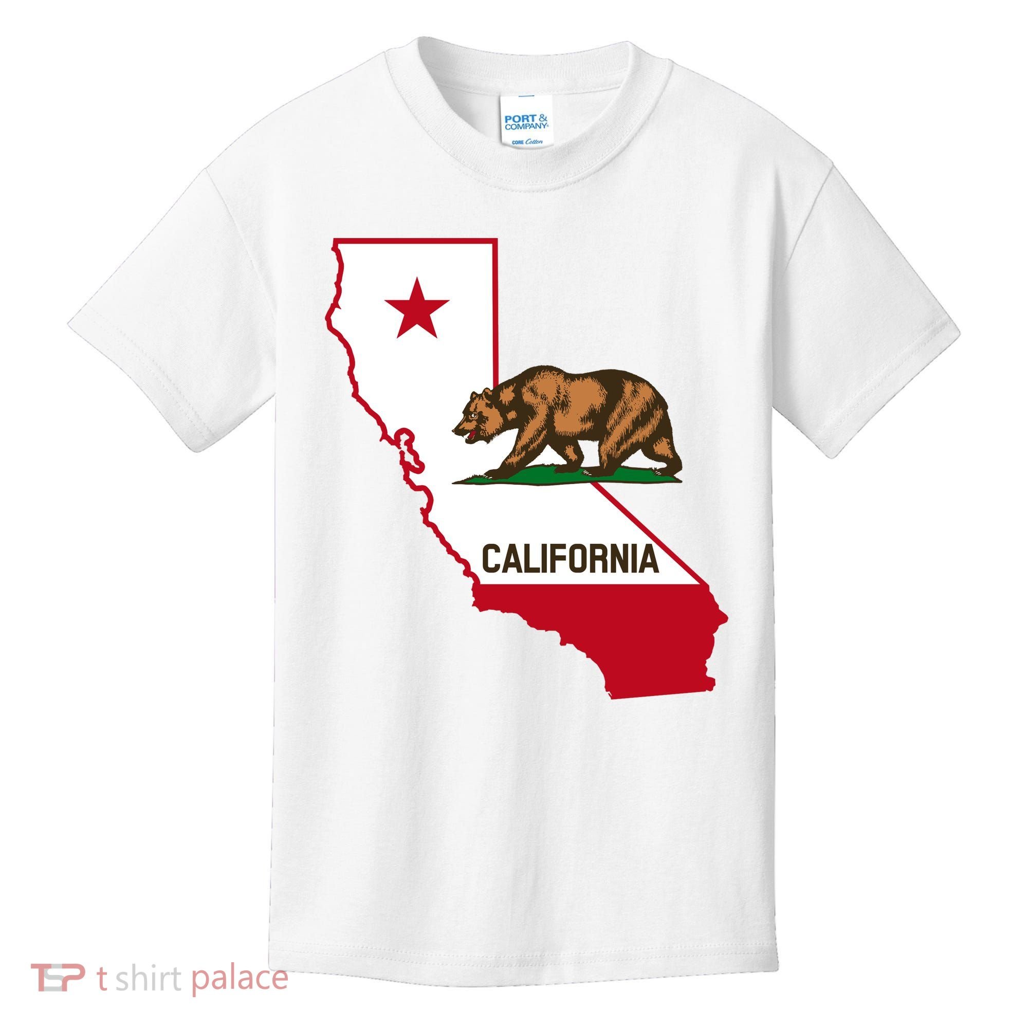 California State Bear Flag Kids T-Shirt