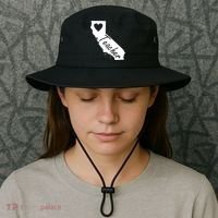 California State Teacher Red For Ed Bucket Hat thumb 3