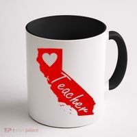 California State Teacher Red For Ed Coffee Mug thumb 1