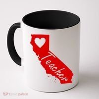 California State Teacher Red For Ed Coffee Mug thumb 0