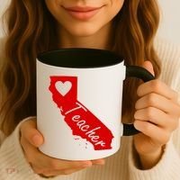 California State Teacher Red For Ed Coffee Mug thumb 3