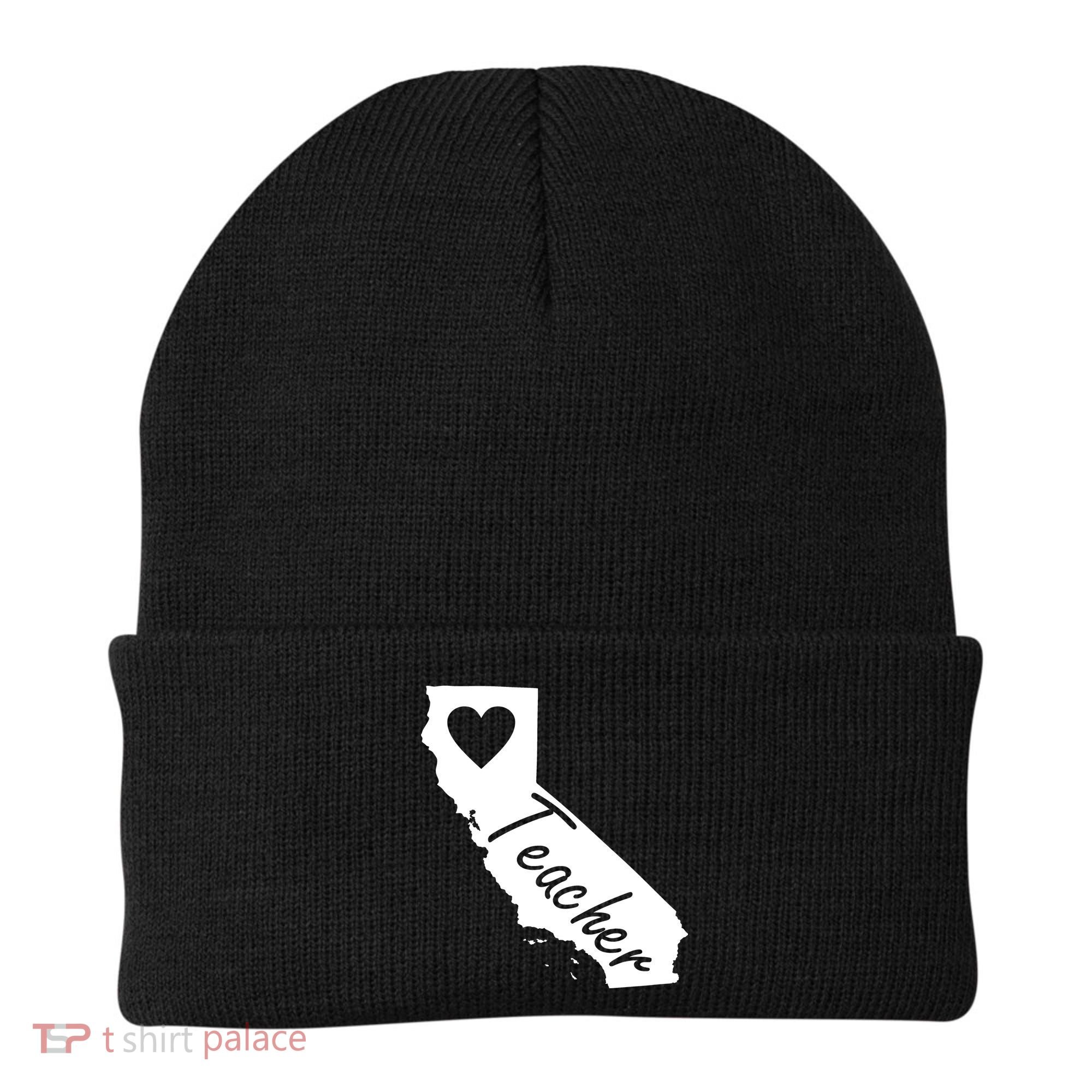 California State Teacher Red For Ed Beanie