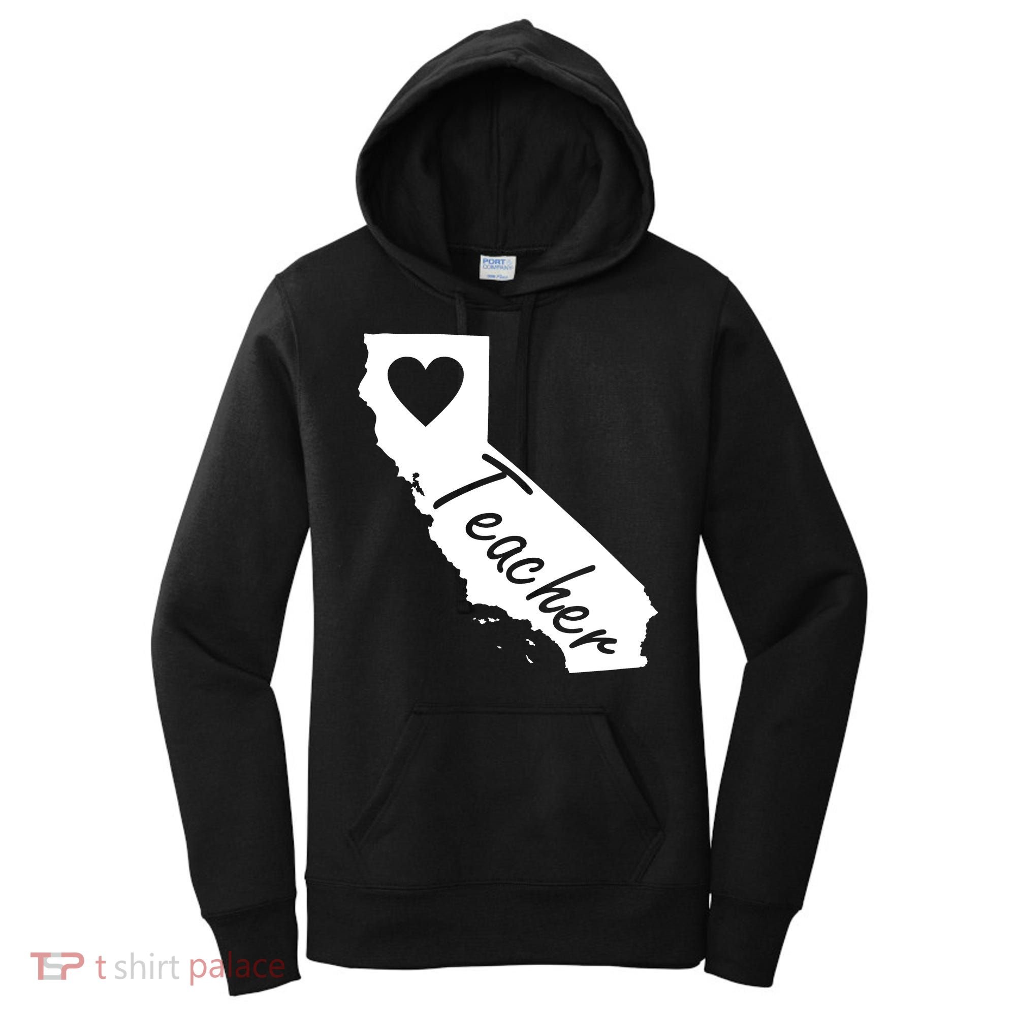 California State Teacher Red For Ed Women's Hoodie