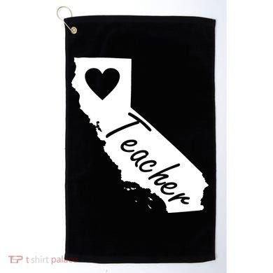 California State Teacher Red For Ed Golf Towel