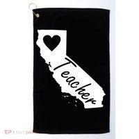 California State Teacher Red For Ed Golf Towel thumb 0