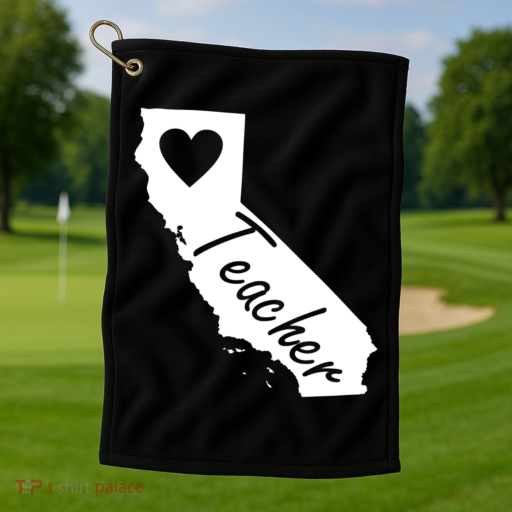 California State Teacher Red For Ed Golf Towel