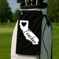 California State Teacher Red For Ed Golf Towel thumb 2