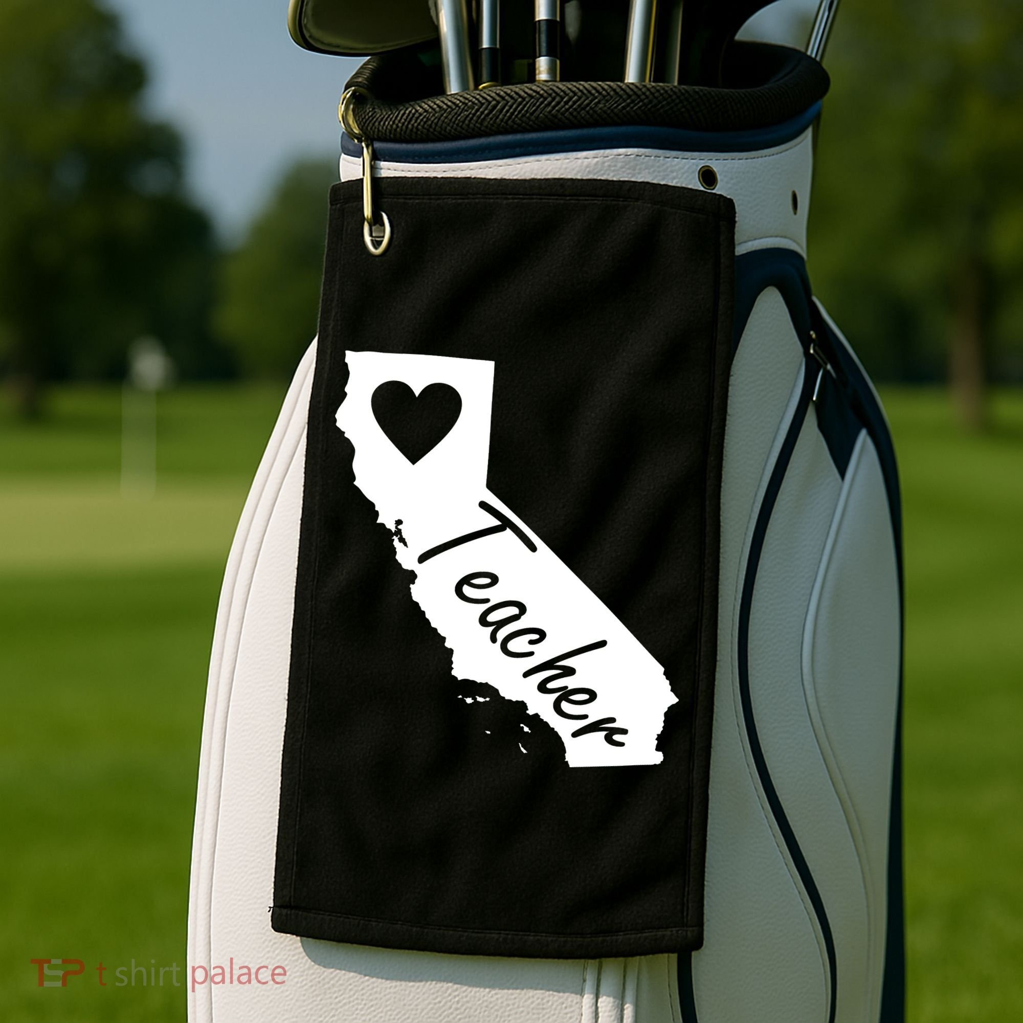 California State Teacher Red For Ed Golf Towel