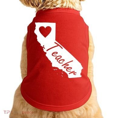 California State Teacher Red For Ed Doggie Tank