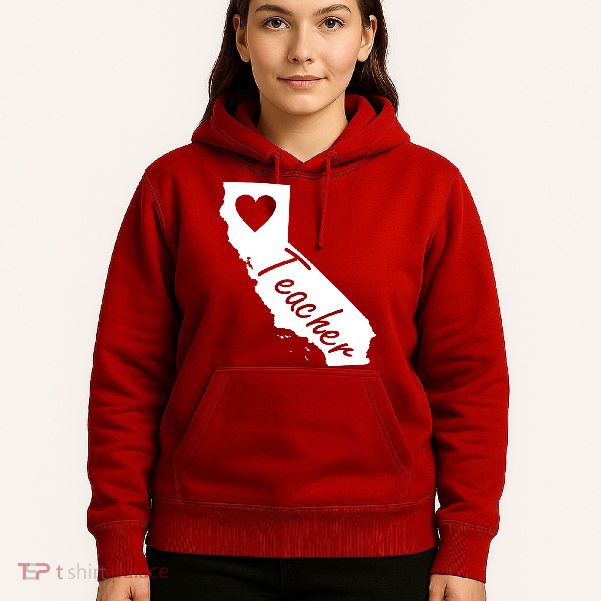 California State Teacher Red For Ed Hoodie