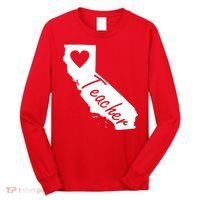 California State Teacher Red For Ed Long Sleeve Shirt thumb 0