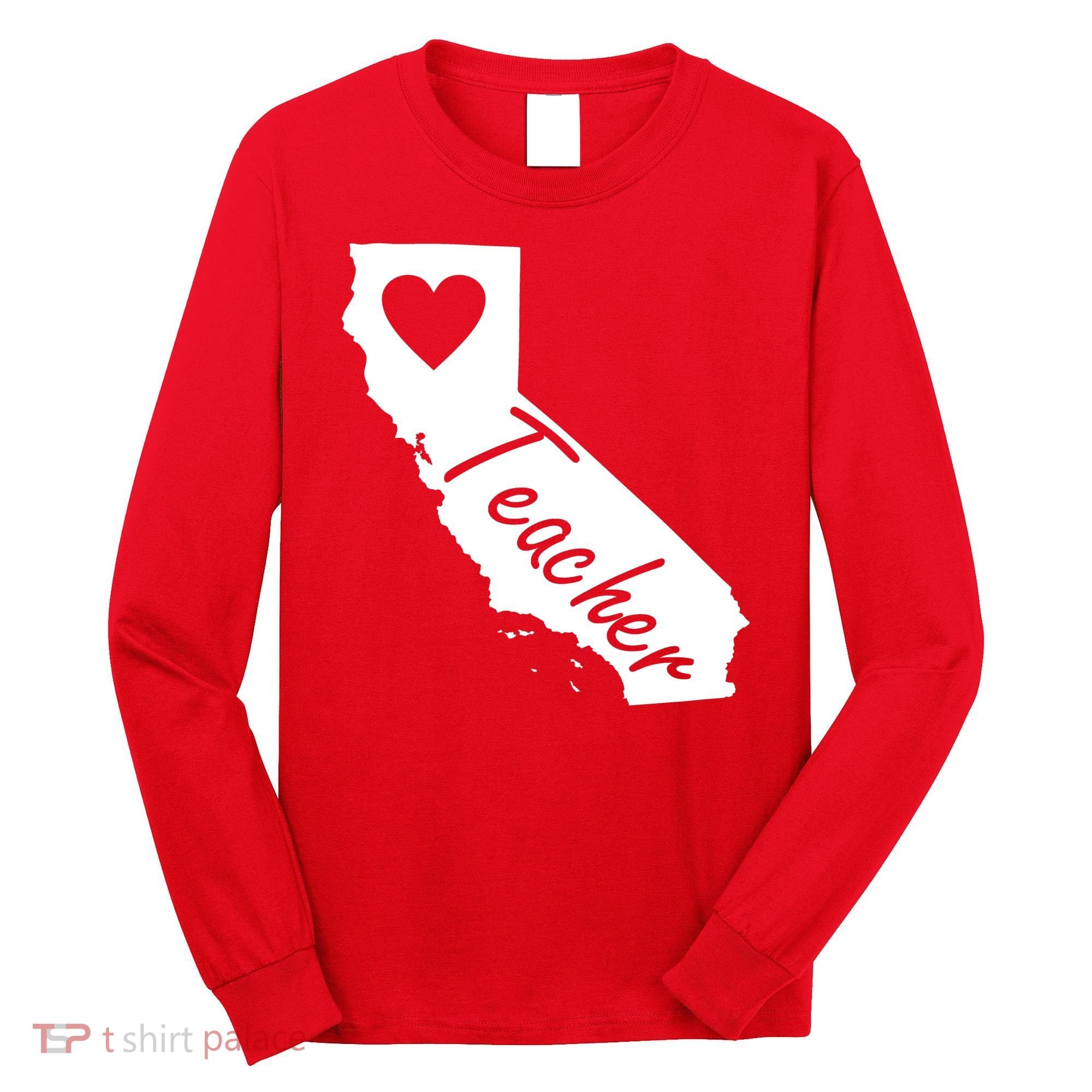 California State Teacher Red For Ed Long Sleeve Shirt