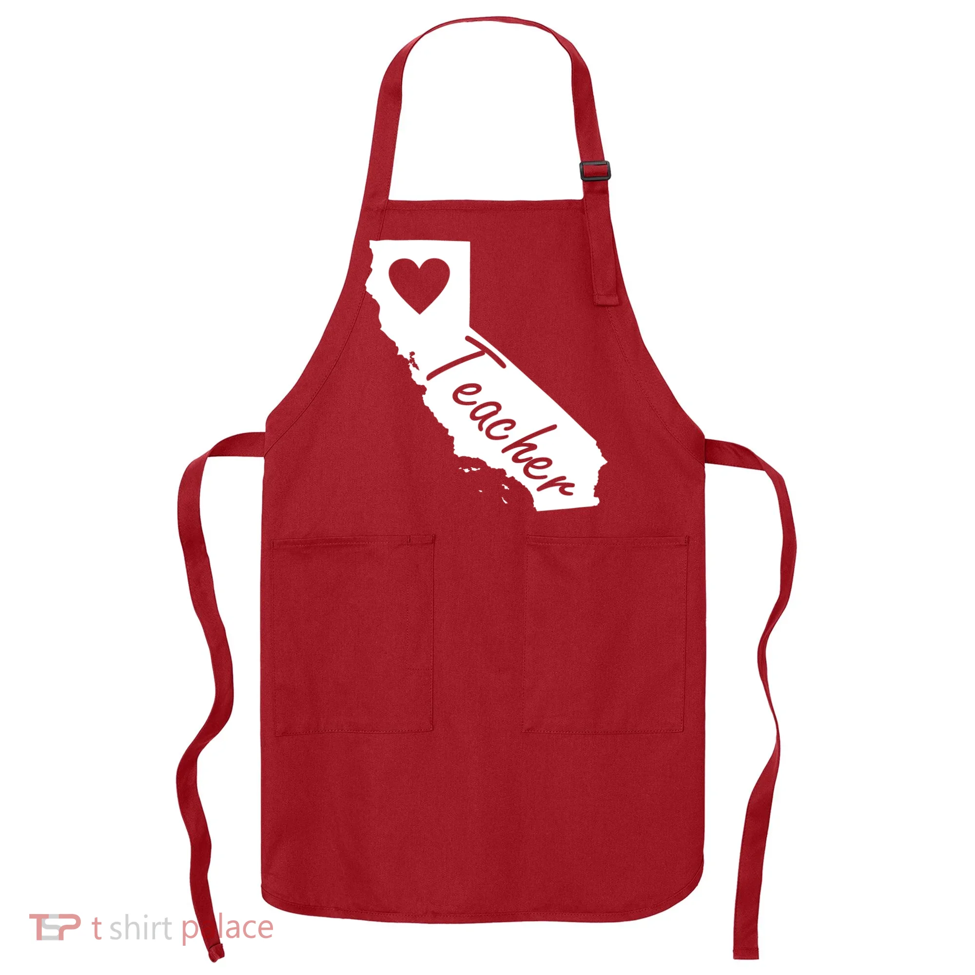 California State Teacher Red For Ed Apron