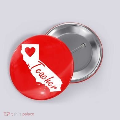 California State Teacher Red For Ed Button