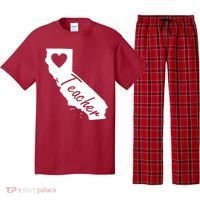 California State Teacher Red For Ed Pajama Set thumb 0