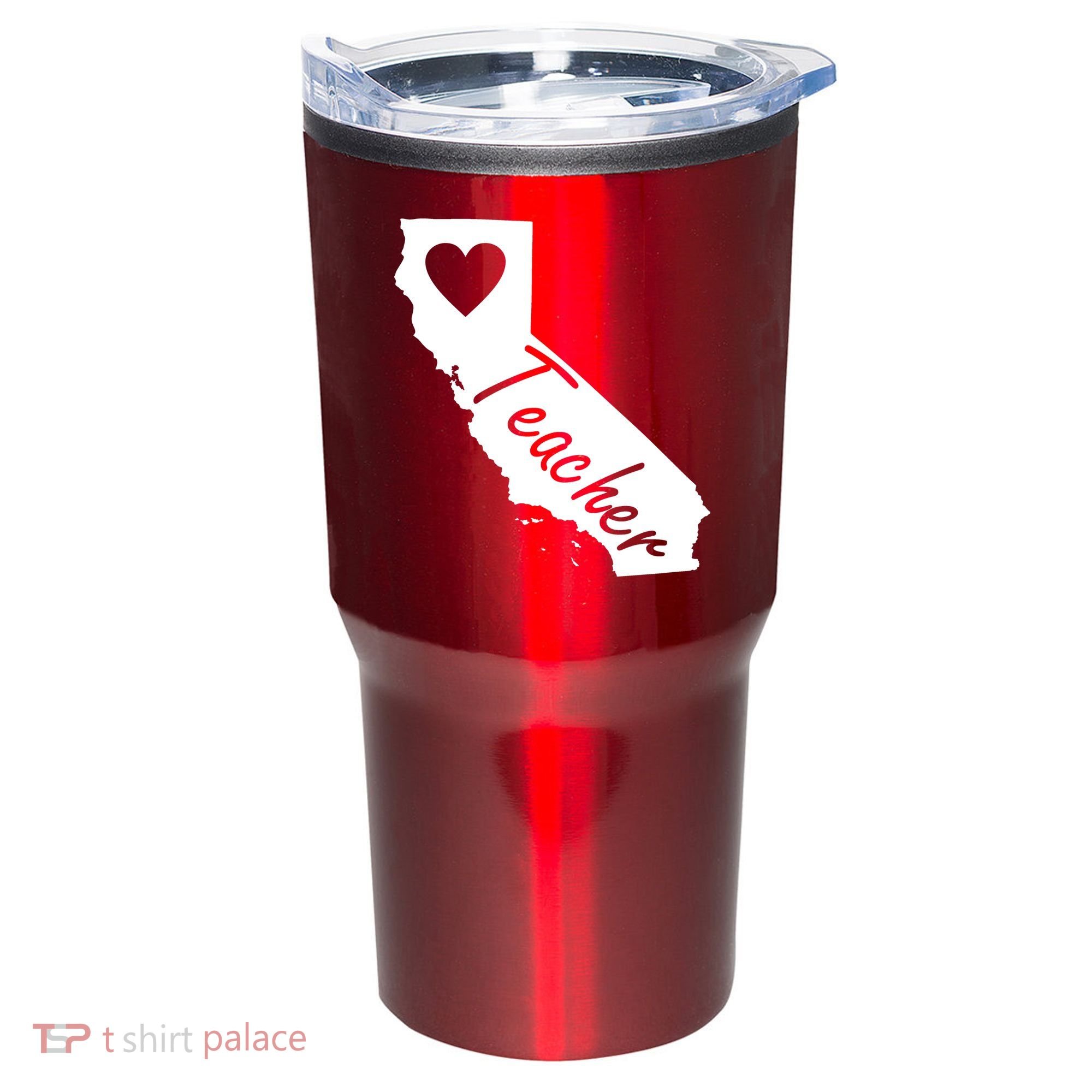 California State Teacher Red For Ed Tumbler