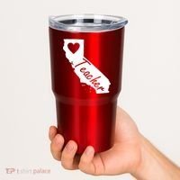 California State Teacher Red For Ed Tumbler thumb 2