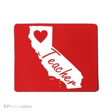 California State Teacher Red For Ed Mousepad