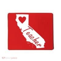 California State Teacher Red For Ed Mousepad thumb 0