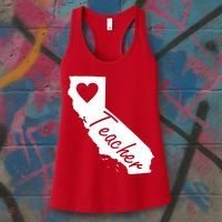 California State Teacher Red For Ed Women's Tank Top thumb 3