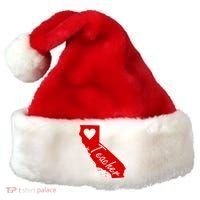 California State Teacher Red For Ed Santa Hat thumb 0