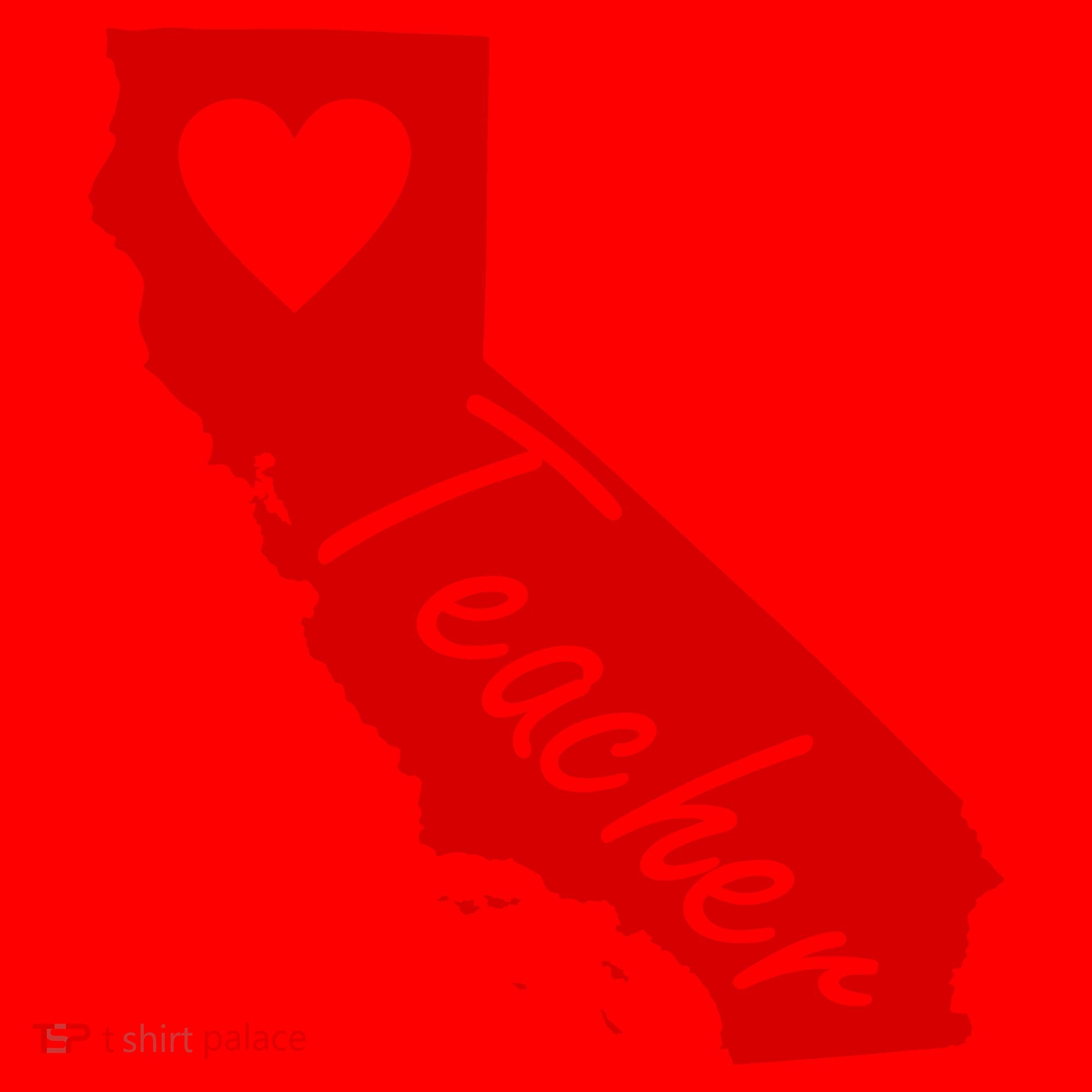 California State Teacher Red For Ed Santa Hat