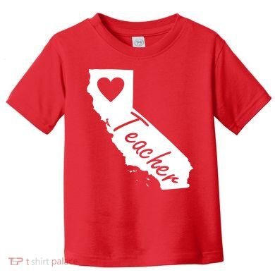 California State Teacher Red For Ed Toddler T-Shirt