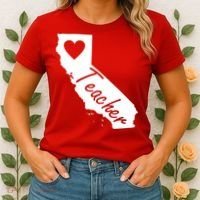 California State Teacher Red For Ed Women's T-Shirt thumb 2