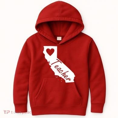 California State Teacher Red For Ed Kids Hoodie